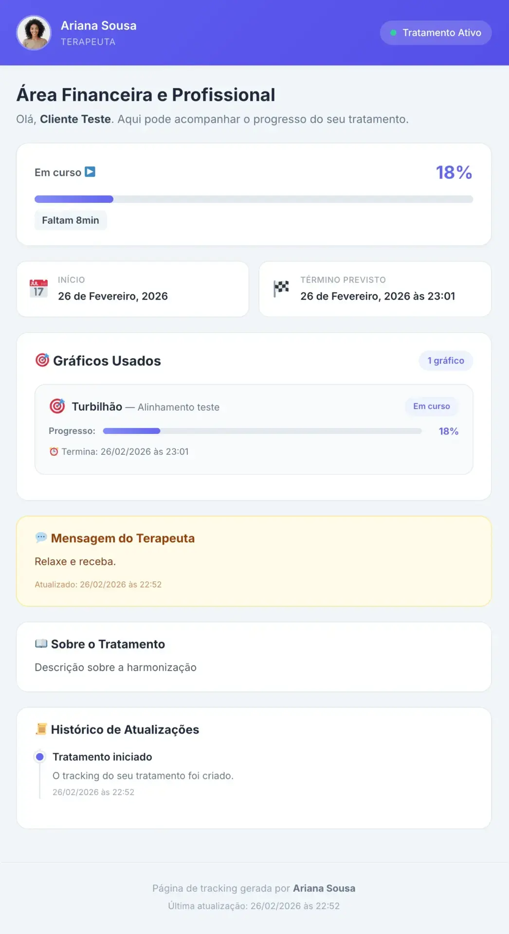 Preview do template